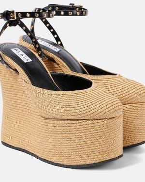 Alaïa Wedges La Mit Leder - Natur