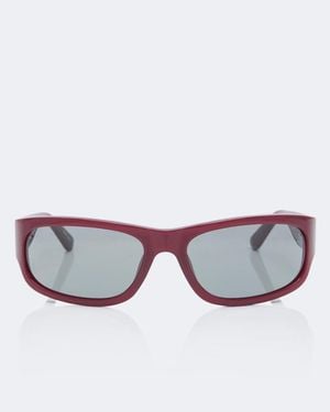 Magda Butrym Rectangular Acetate Sunglasses - Red