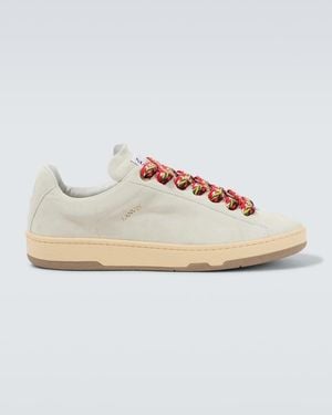 Lanvin Curb Lite Suede Trainers - White