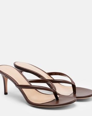 Gianvito Rossi Calypso 70 Leather Sandals - Brown