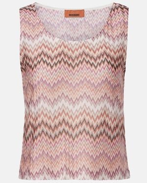 Missoni Zigzag Knitted Top - Pink