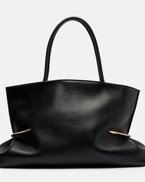 Givenchy Pinch Squeezed Horizontal Leather Tote Bag - Black