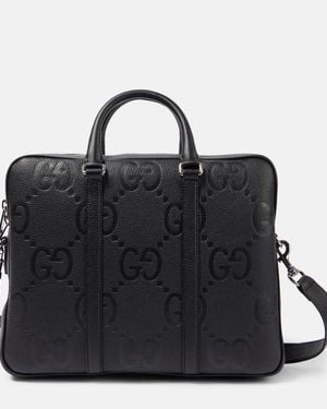 Gucci Aktentasche Jumbo Gg Aus Leder - Schwarz