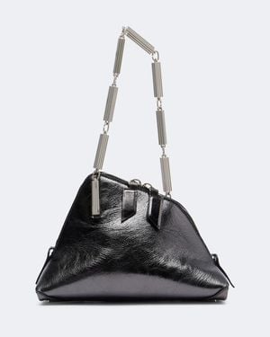 The Attico La Scala Medium Leather Tote Bag - Black