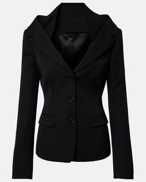 McQueen Crepe Blazer - Black