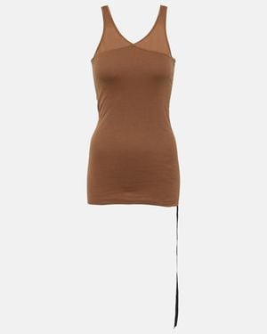 Rick Owens Drkshdw Double Ziggy Cotton Tank Top - Brown