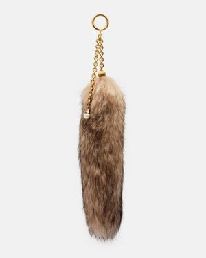 Chloé Taschenanhaenger Treasure Tails Aus Shearling - Braun