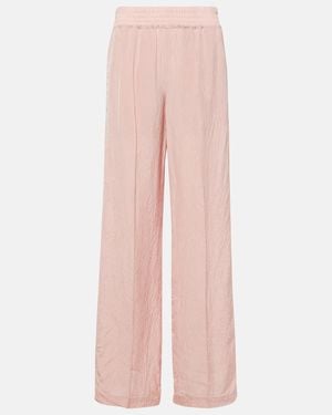 Victoria Beckham High-Rise Wide-Leg Trousers - Pink