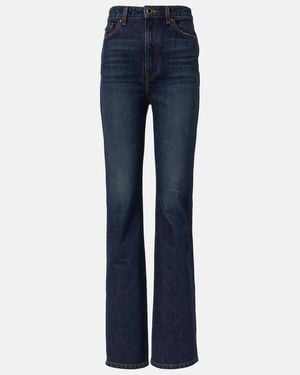 KHAITE Danielle High-Rise Straight Jeans - Blue