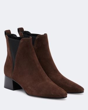 Veronica Beard Astra Suede Chelsea Boots - Brown