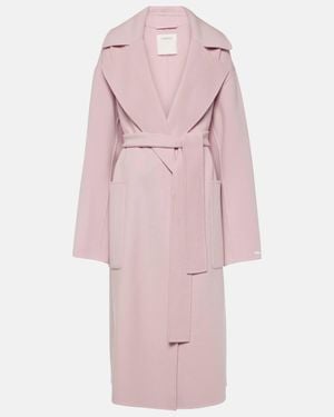 Sportmax Polka Wool Wrap Coat - Pink