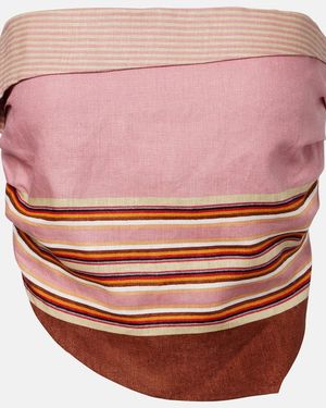 Faithfull the Brand Ebbe Striped Linen Top - Pink