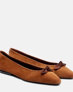 Loro Piana Ballerinas Primula Aus Veloursleder - Braun