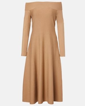 Ralph Lauren Midikleid Abrillong Aus Einem Kaschmirgemisch - Braun