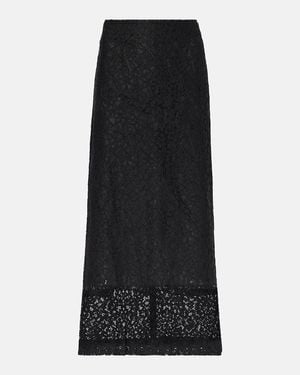 Proenza Schouler Jasmine Floral Lace Maxi Skirt - Black