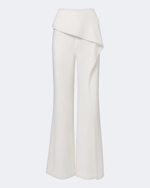 Roland Mouret Draped Flared Trousers - White