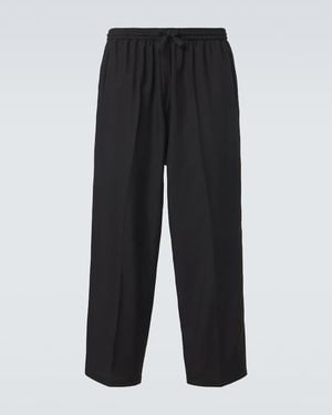 Umit Benan Julian Virgin Wool Straight Trousers - Black