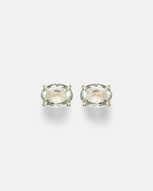 SHAY Pendientes De Oro De 18 Ct Con Amatista Y Diamantes - Blanco