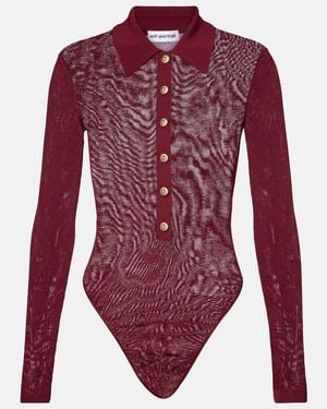 Self-Portrait Body Aus Strick - Rot