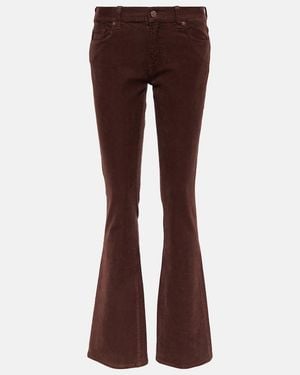 7 For All Mankind Mid-Rise Flared Jeans - Brown