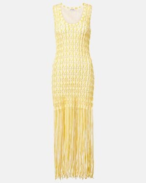 Jonathan Simkhai Sonia Knitted Midi Dress - Metallic