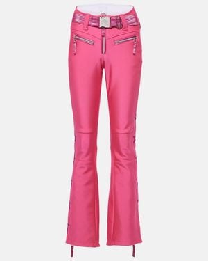 Jet Set Tiby Star-Applique Flared Ski Trousers - Pink