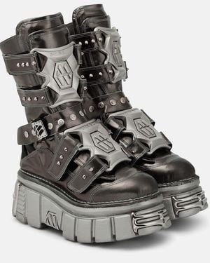 Vetements X New Rock - Stivali con plateau Gamer - Grigio