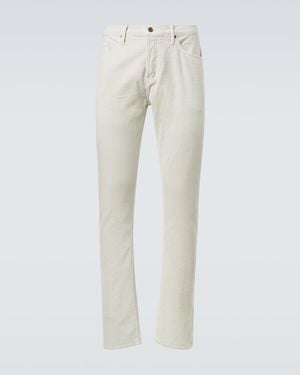 Tom Ford Pantalones Slim De Pana De Algodon - Neutro