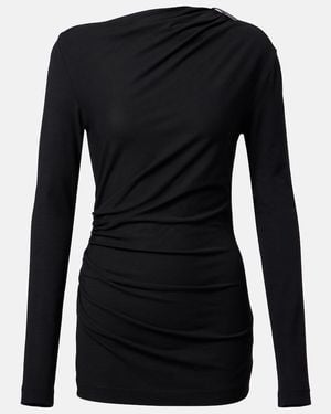 Brunello Cucinelli Monili Gathered Top - Black