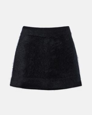 Dorothee Schumacher Fluffy Statement Wool-Blend Miniskirt - Black