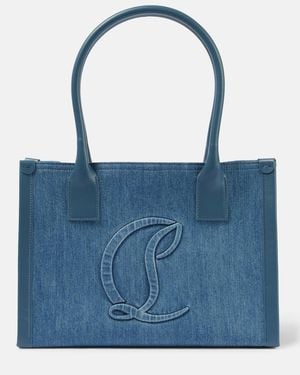 Christian Louboutin By My Side E/W Large Denim Tote Bag - Blue