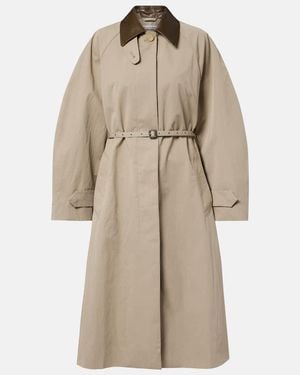 Acne Studios Cotton-Blend Technical Trench Coat - Natural