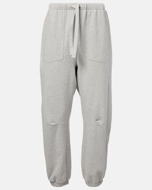 Nili Lotan Dulce Cotton-Blend Joggers - Grey