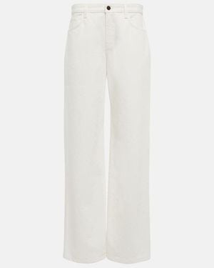 The Row Jeans Anchos Eglitta De Tiro Medio - Blanco