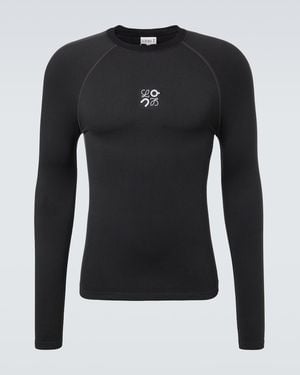 Loewe X On Striped Jersey Top - Black