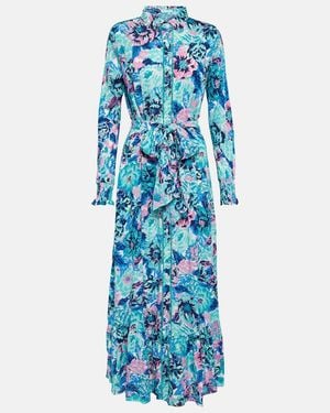 Poupette Kimi Printed Maxi Dress - Blue