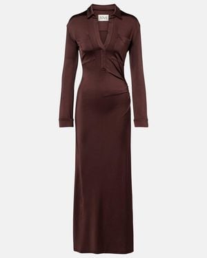 TOVE Iana Jersey Shirt Dress - Purple