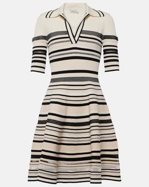 Jonathan Simkhai Dessie Striped Knitted Minidress - White