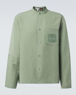 Loewe Paula's Ibiza Anagram Toile Shirt - Green
