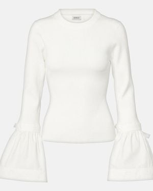 Jonathan Simkhai Agata Ruffled Top - White