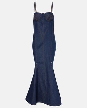 Jean Paul Gaultier Denim Maxi Dress - Blue
