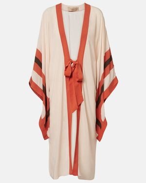 Adriana Degreas Striped Kaftan - Red
