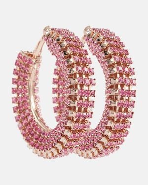 Magda Butrym Argollas con adornos de cristal - Rosa