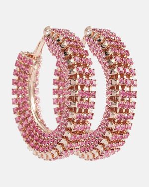 Magda Butrym Argollas con adornos de cristal - Rosa