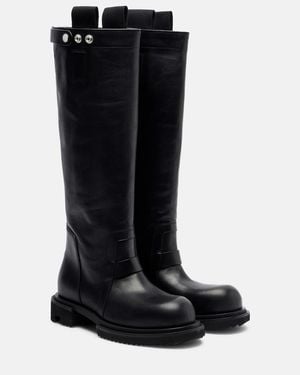 Rick Owens Gabe Leather Knee-High Boots - Black