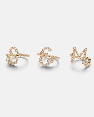 Sophie Bille Brahe Initial Ensemble 18Kt Ring With Diamonds - Metallic