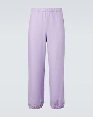 God's True Cashmere Jogginghose Aus Leinen Mit Amethyst - Lila