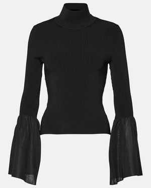 Altuzarra Ruffled Turtleneck Top - Black