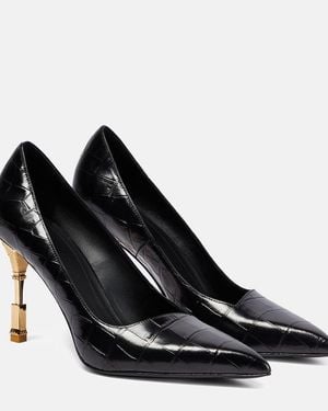 Balmain Pumps Moneta Aus Leder - Schwarz