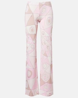 PUCCI Occhi Jersey Straight Trousers - Pink